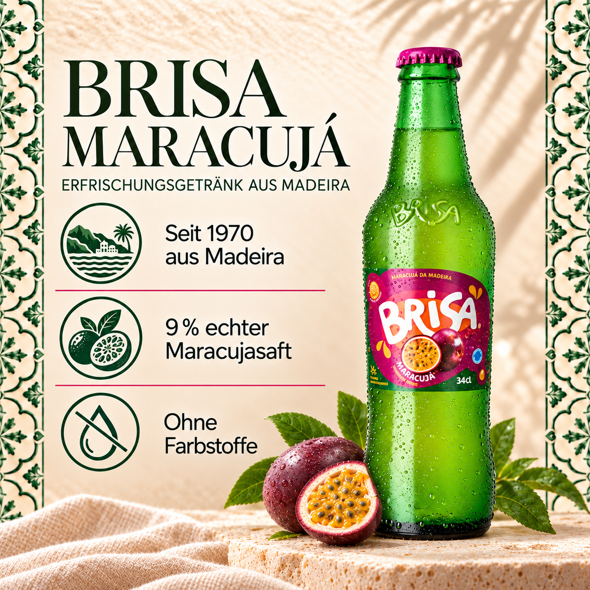 Brisa Maracujá – Original Maracuja-Limonade aus Madeira