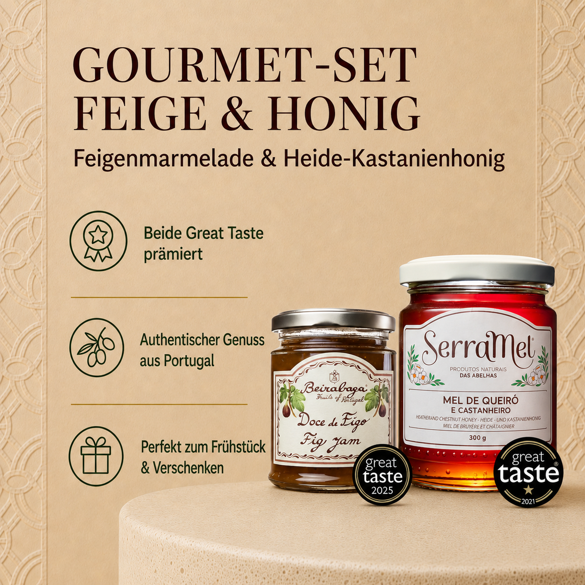 Gourmet-Set: Feigenmarmelade & Heide-Kastanienhonig