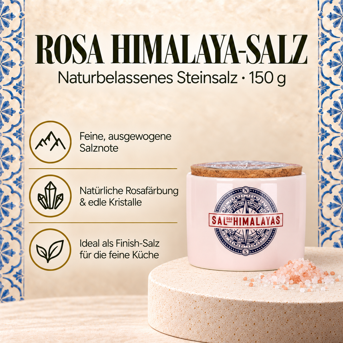 Sal dos Himalayas Rosa - Quinta de Jugais 150g