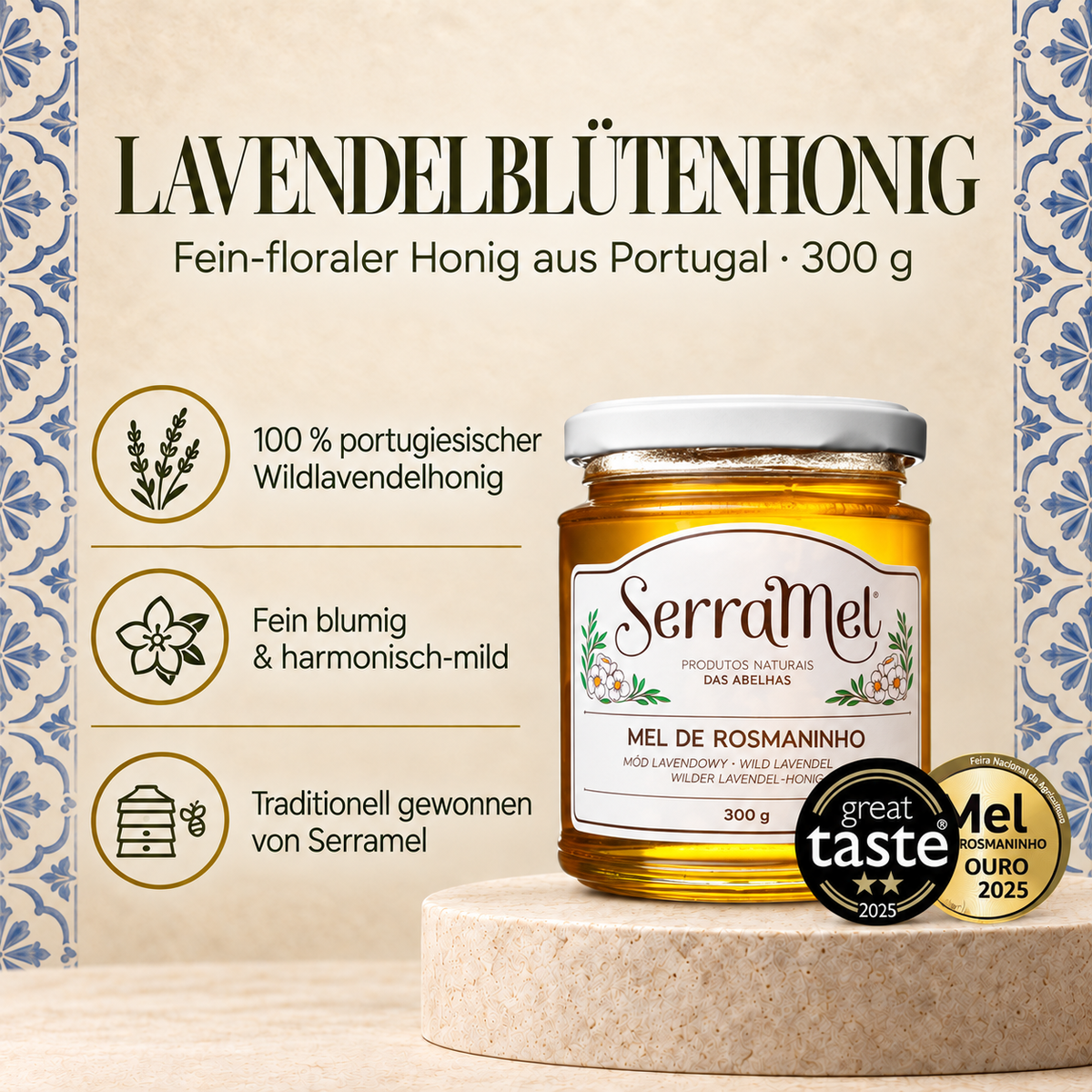 Serramel - Lavendelblütenhonig 300g (Mel de Rosmaninho)
