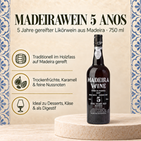 Madeirawein J.Faria 5 Anos Meio Doce 750ml