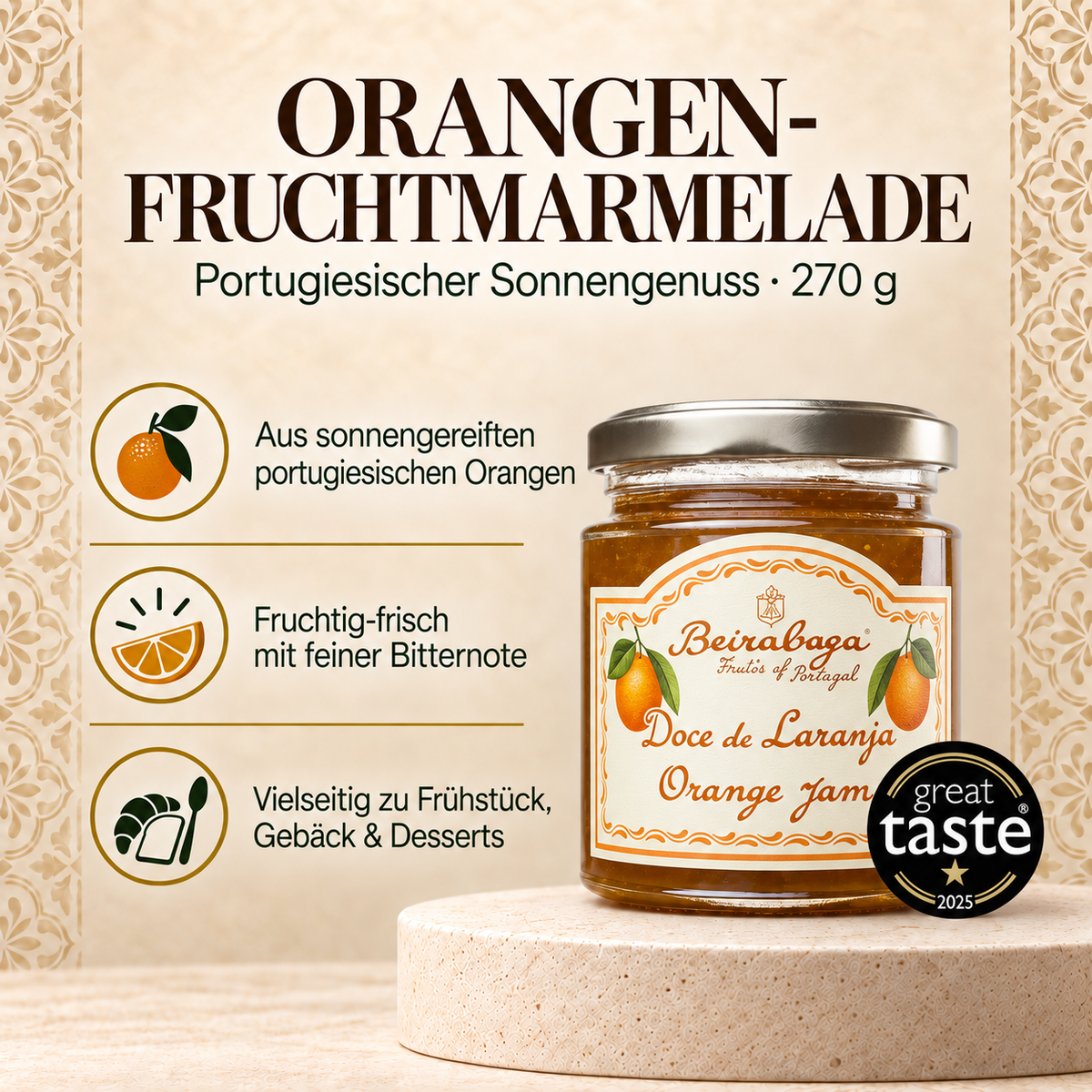 Beira Baga - Orangen-Fruchtmarmelade 270g