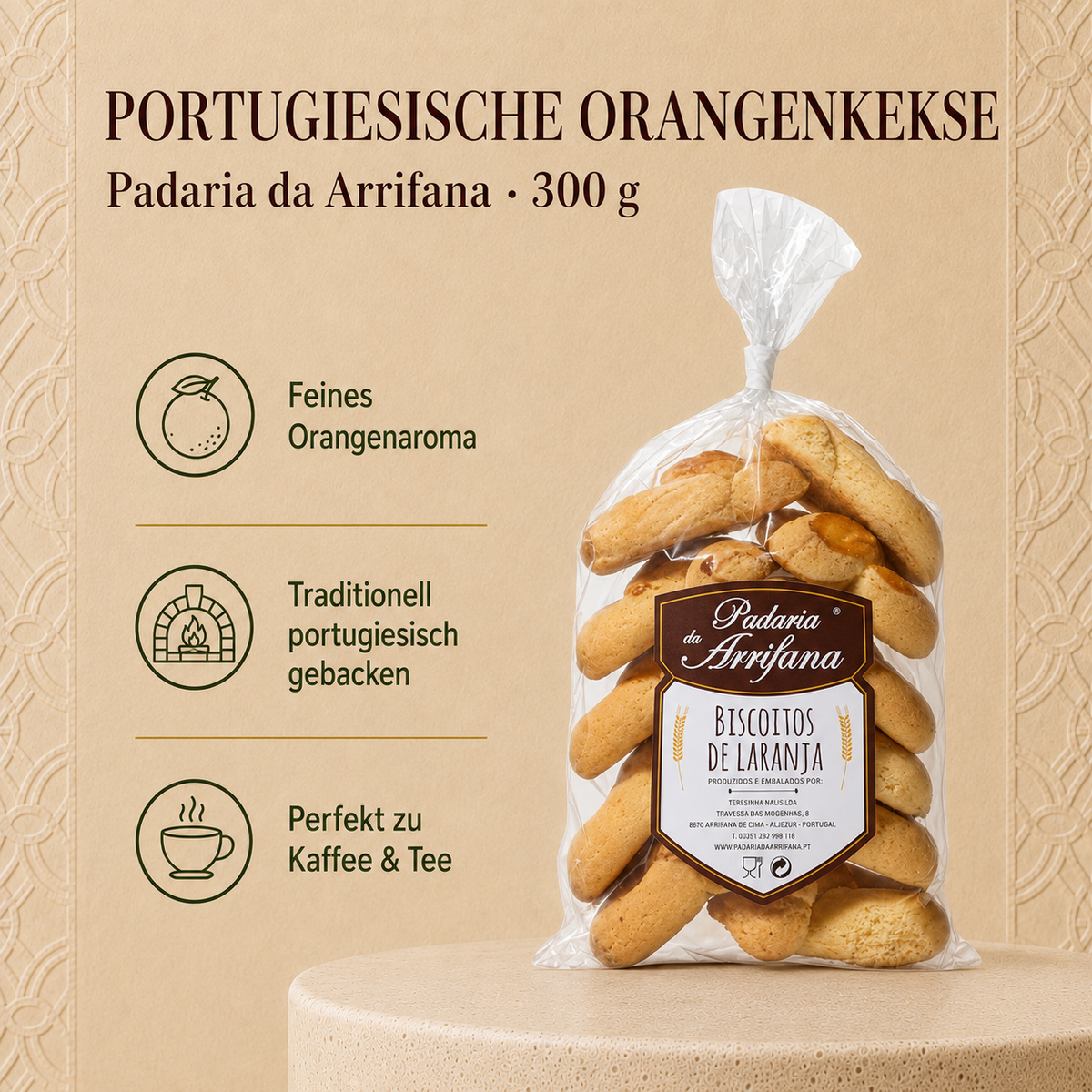 Padaria da Arrifana - Orangenkekse 300g