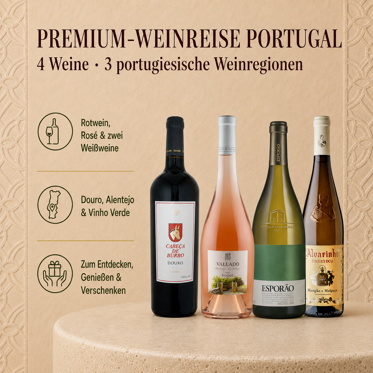 Premium Weinreise Portugal – Douro, Alentejo & Vinho Verde 4x750ml