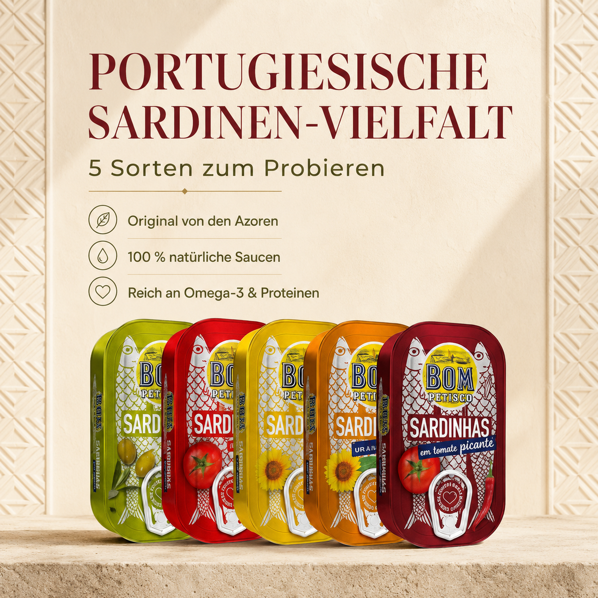 Portugiesisches Sardinen Probierpaket (5x120g)