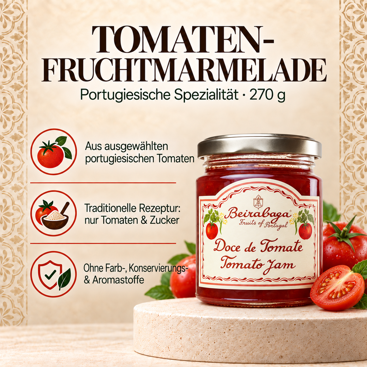Beira Baga - Tomaten-Fruchtmarmelade 270g