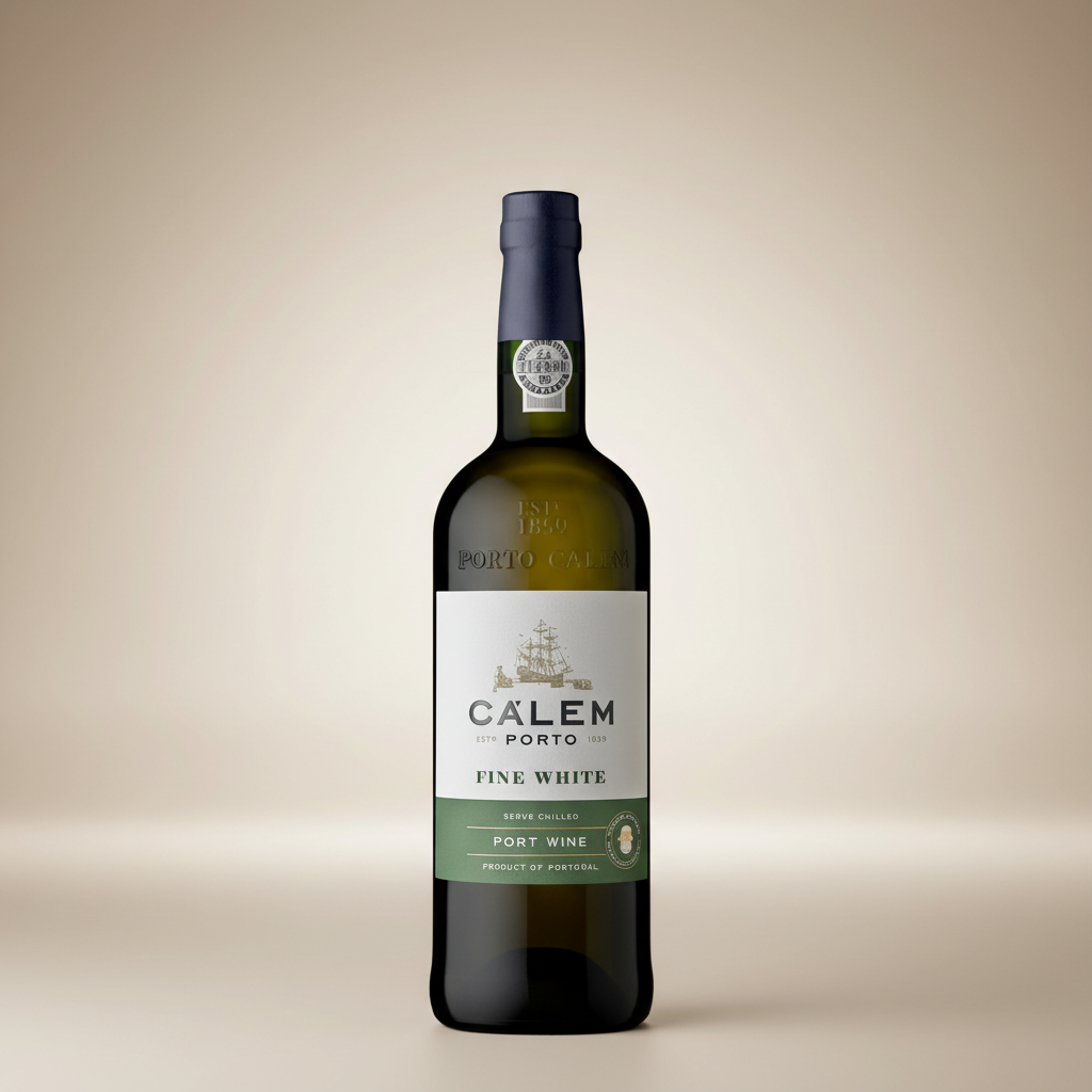 Calém Fine White Porto 750ml - Neutraler beiger Hintergrund