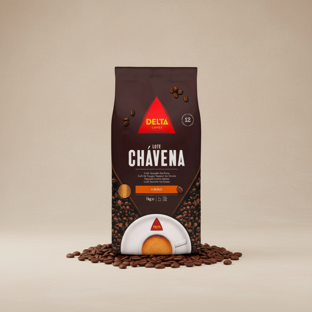 Delta Kaffeebohnen 1kg - Neutraler Hintergrund
