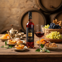 Moscatel de Setúbal Bacalhôa 750ml - Rustikaler Tisch mit Spezialitäten