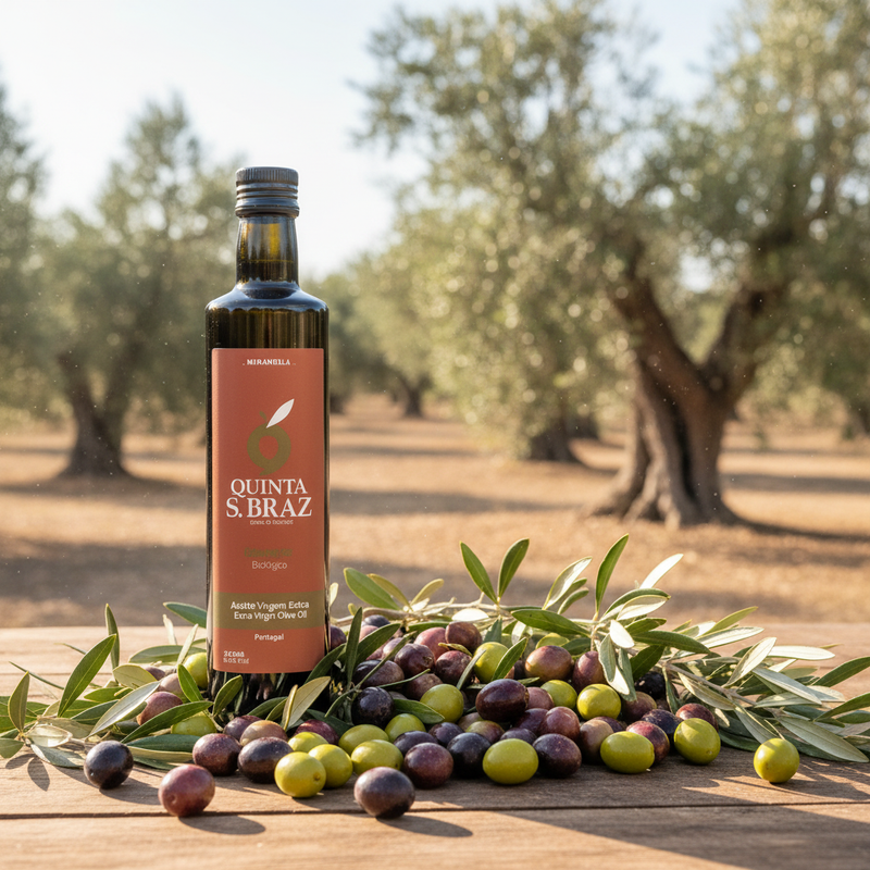 Quinta de S. Braz Organic 250ml - Olivenhain mit frischen Oliven