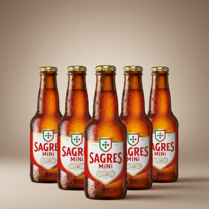 Sagres Mini 200ml - 5er Pack - Neutraler Hintergrund