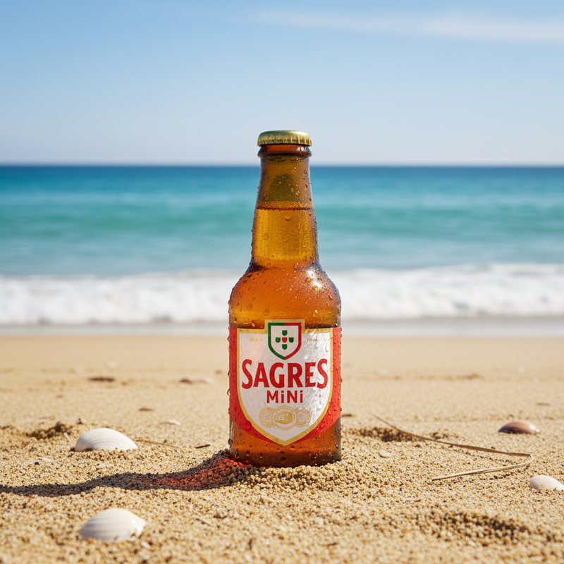 Sagres Mini am Strand