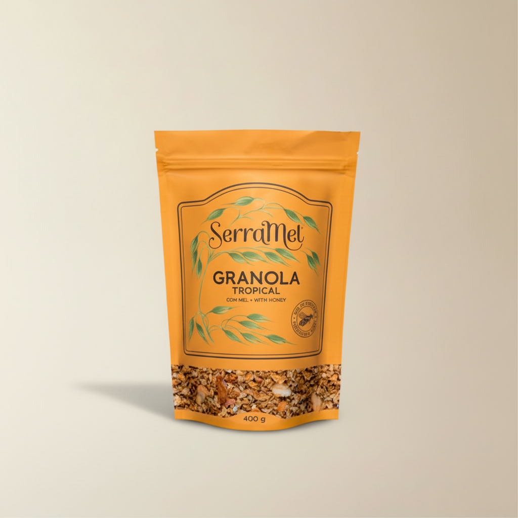 SerraMel Granola Tropical - Neutraler Hintergrund